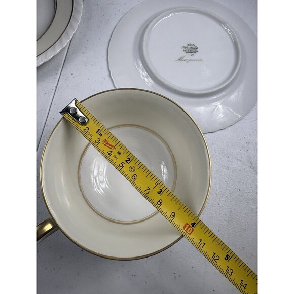 Set of 2 Krautheim Selb Bavaria K&A Teacup Saucer "Marguerite" - Picture 8 of 8